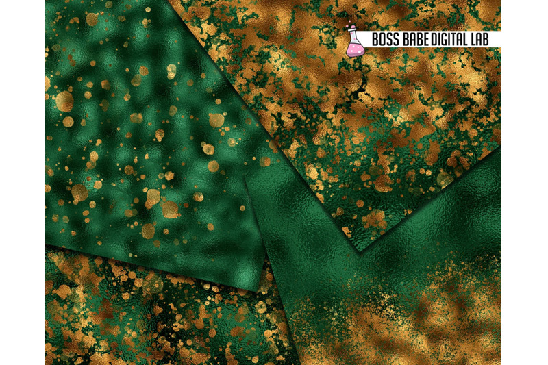 forest-green-and-gold-speckle-foil-textures