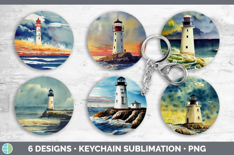 watercolor-lighthouse-keychain-bundle-keyring-sublimation-designs