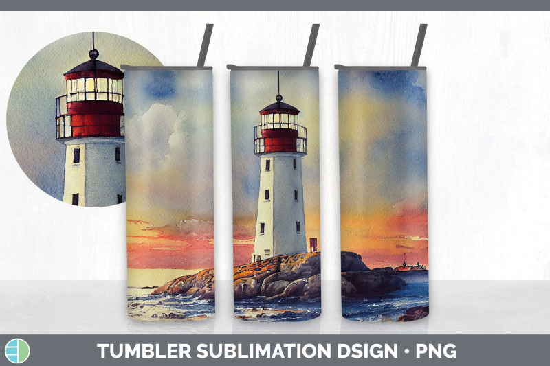 watercolor-lighthouse-tumbler-sublimation-bundle