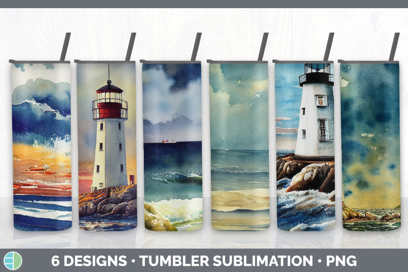 watercolor-lighthouse-tumbler-sublimation-bundle