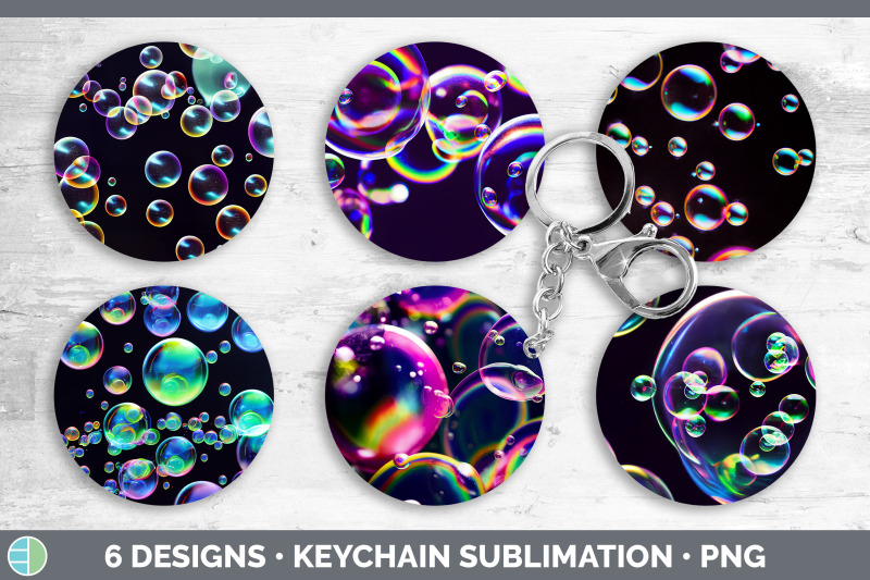 bubbles-keychain-bundle-keyring-sublimation-designs