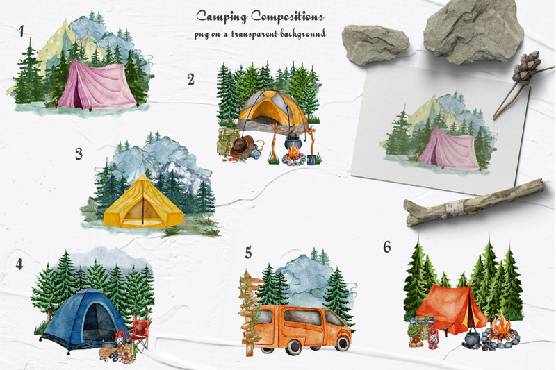 camping-watercolor-clipart