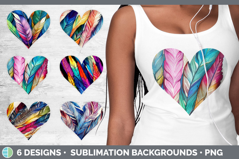 feathers-hearts-clipart-sublimation-designs