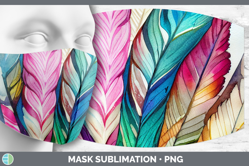 feathers-mask-sublimation-bundle-face-mask-designs