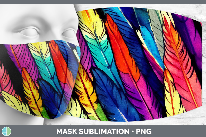 feathers-mask-sublimation-bundle-face-mask-designs