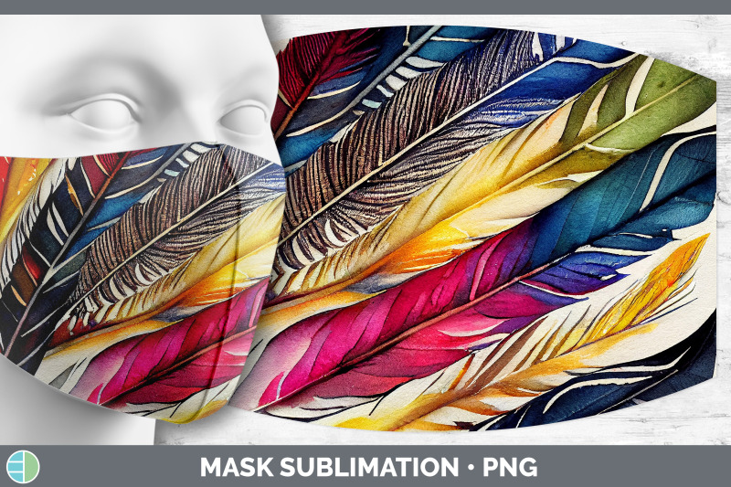 feathers-mask-sublimation-bundle-face-mask-designs