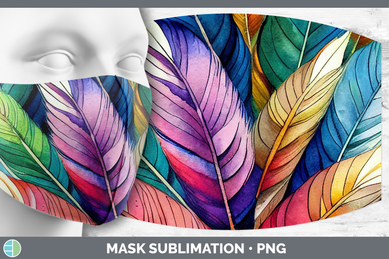 feathers-mask-sublimation-bundle-face-mask-designs