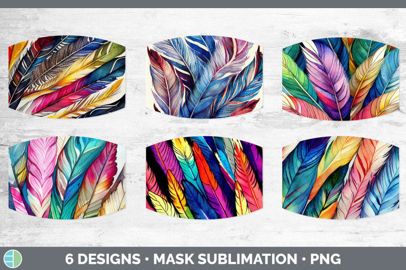 feathers-mask-sublimation-bundle-face-mask-designs