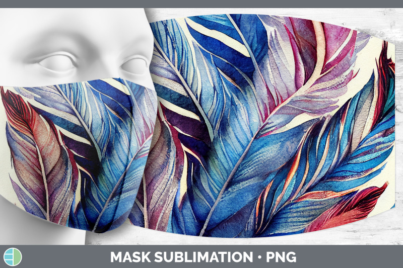 feathers-mask-sublimation-bundle-face-mask-designs