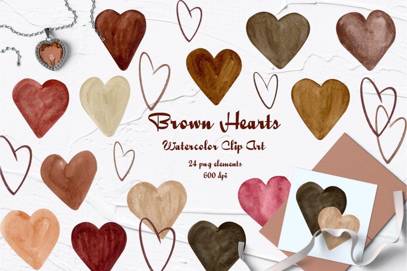 brown-hearts-clipart