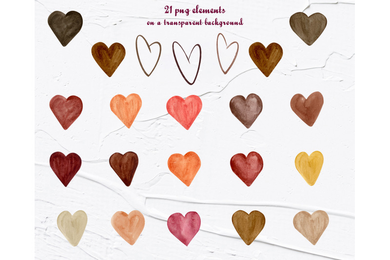 brown-hearts-clipart