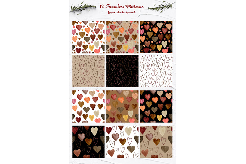 brown-hearts-clipart