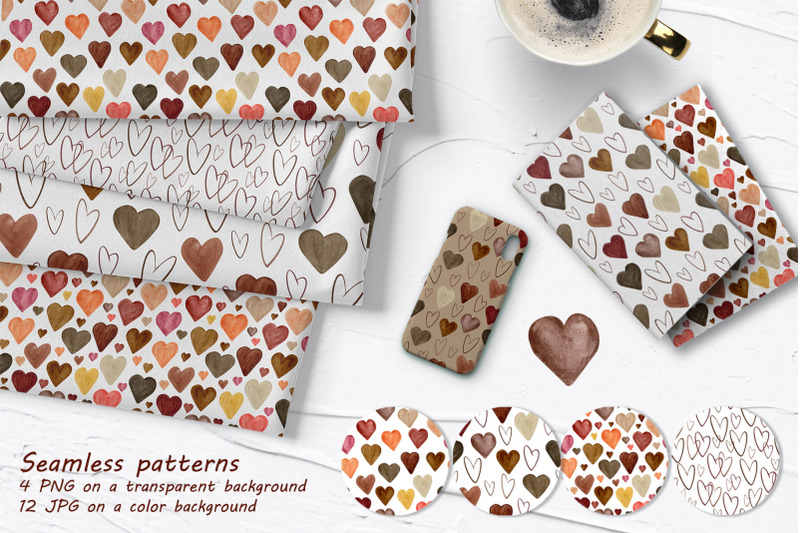 brown-hearts-clipart