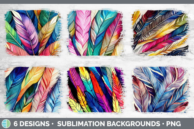 feathers-distressed-sublimation-background-panel