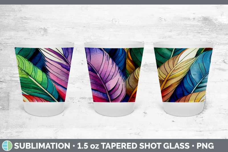 feathers-shot-glass-sublimation-shot-glass-1-5oz-tapered