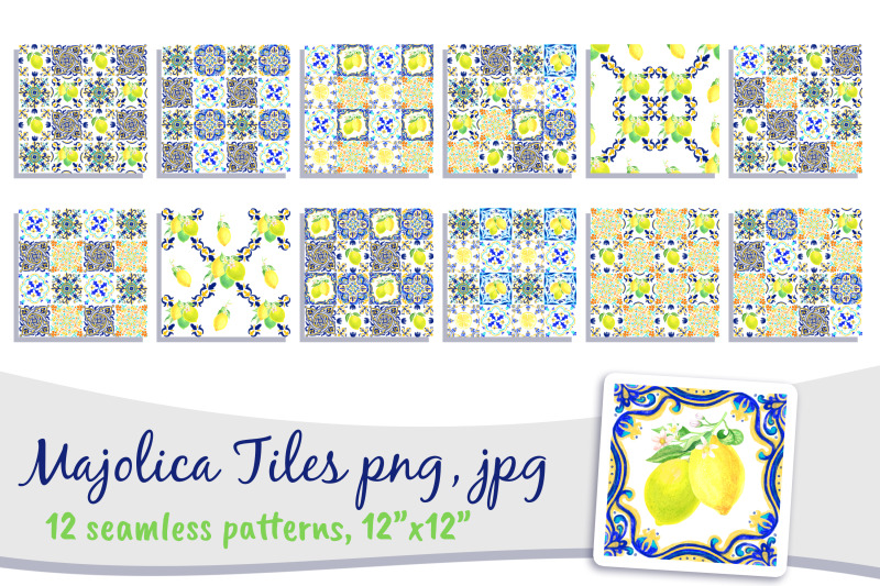 majolica-tiles-positano-seamless-pattern-watercolor-12-by-12-amalfi-cl