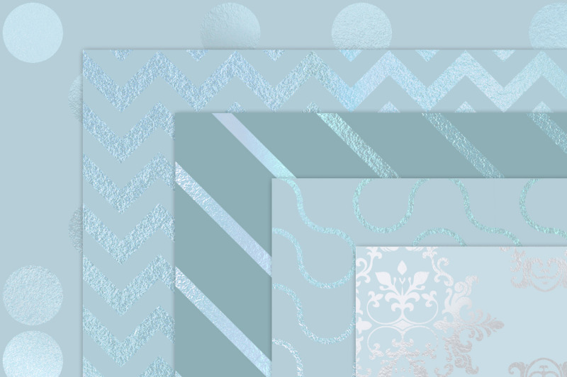 set-of-10-light-blue-chic-digital-papers-glamorous-metallic-pale-bl