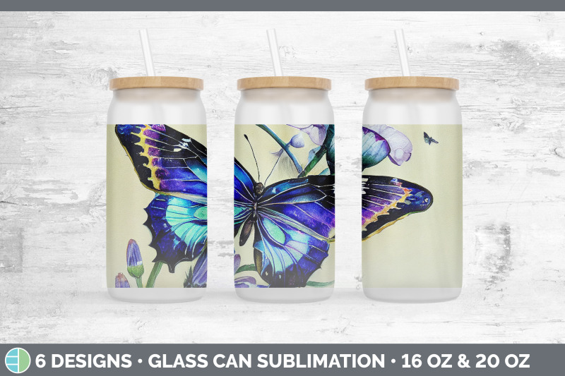 butterflies-glass-can-sublimation-beer-mason-jar