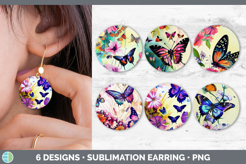 butterflies-round-earring-sublimation-designs-bundle