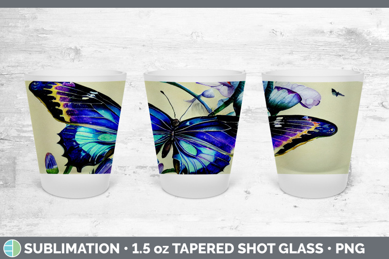 butterflies-shot-glass-sublimation-shot-glass-1-5oz-tapered