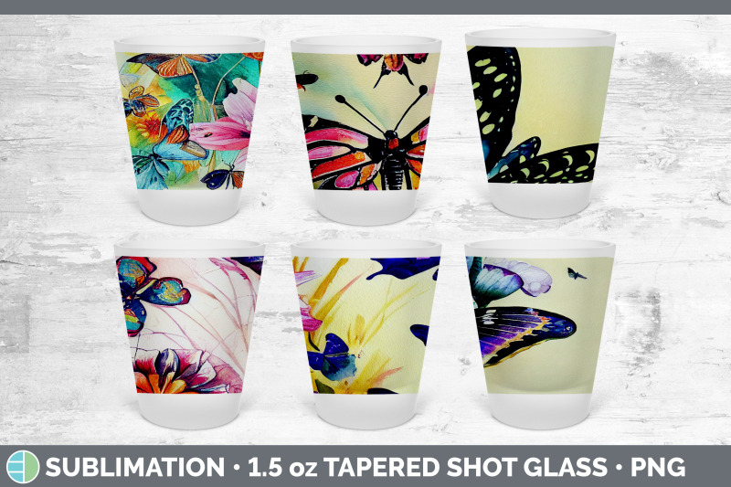 butterflies-shot-glass-sublimation-shot-glass-1-5oz-tapered