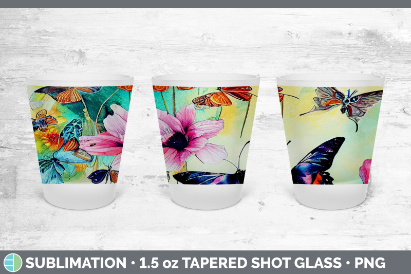 butterflies-shot-glass-sublimation-shot-glass-1-5oz-tapered