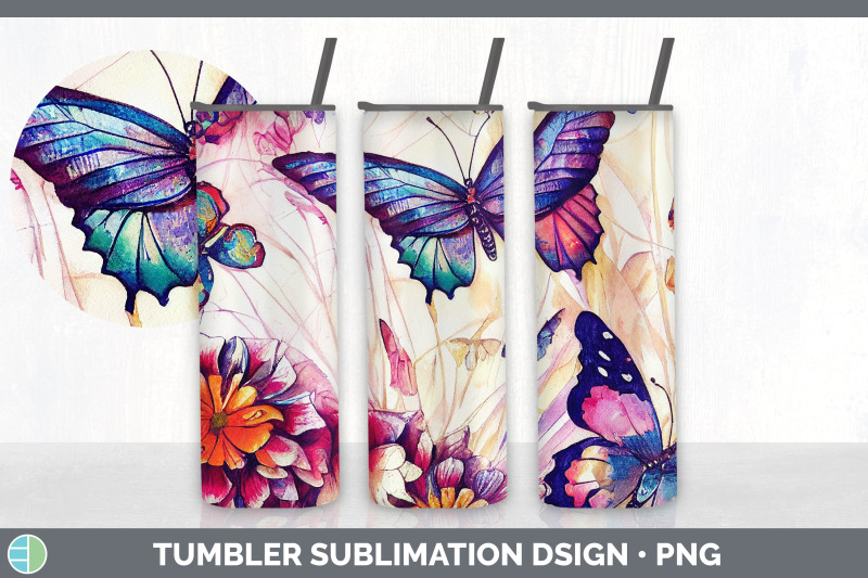 butterflies-tumbler-sublimation-bundle