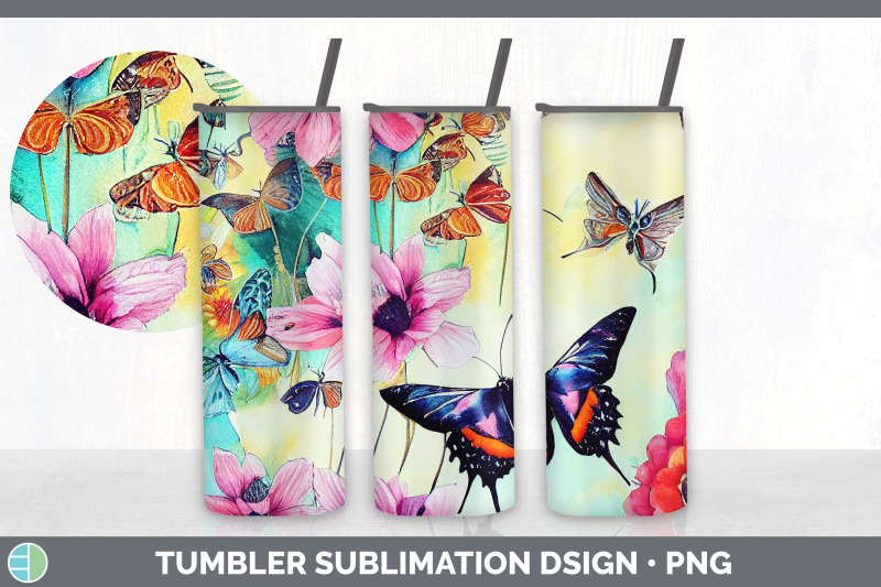 butterflies-tumbler-sublimation-bundle