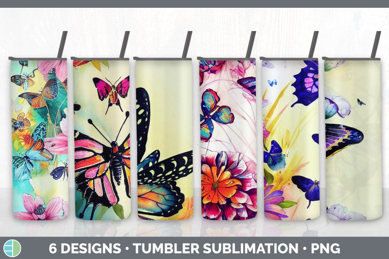 butterflies-tumbler-sublimation-bundle