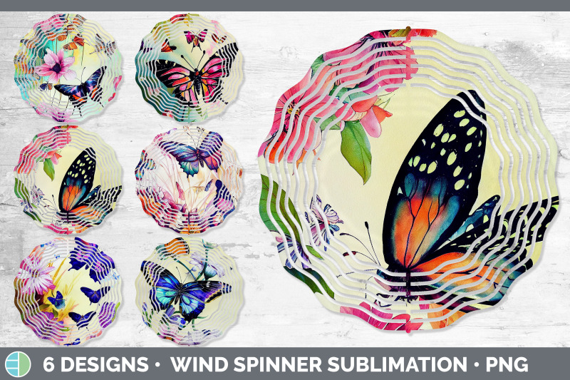 butterflies-painted-wind-spinner-sublimation-designs-bundle