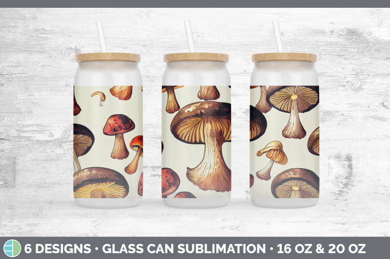 mushrooms-glass-can-sublimation-beer-mason-jar