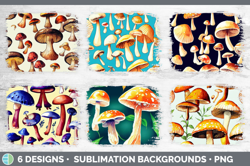 mushrooms-distressed-sublimation-background-panel