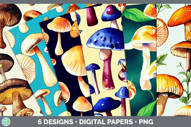 mushrooms-backgrounds-digital-scrapbook-papers