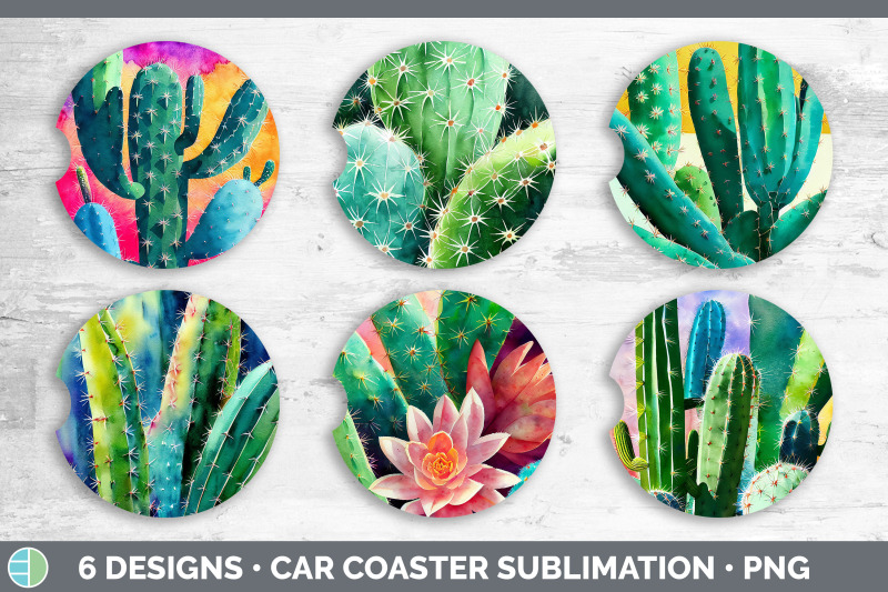 cactus-car-coaster-sublimation-designs-bundle