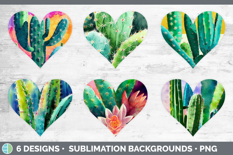 cactus-hearts-clipart-sublimation-designs