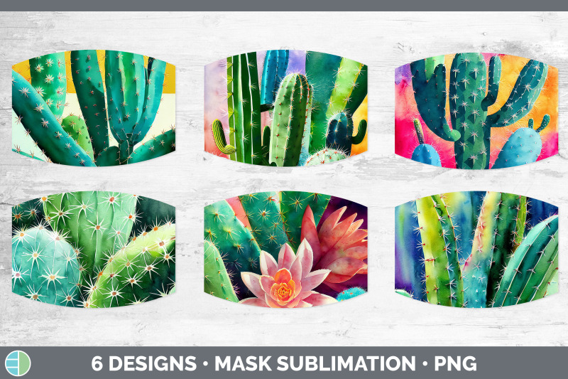 cactus-mask-sublimation-bundle-face-mask-designs