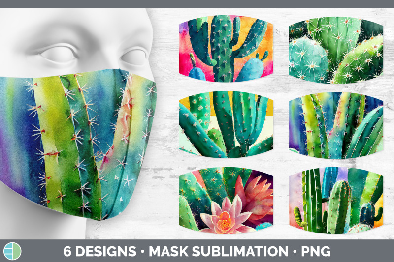 cactus-mask-sublimation-bundle-face-mask-designs