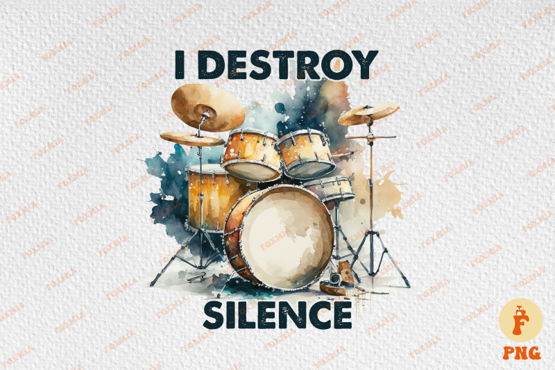 i-destroy-silence-drummer-funny-saying