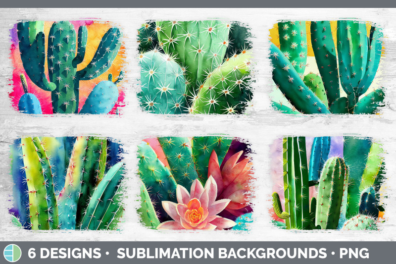 cactus-distressed-sublimation-background-panel