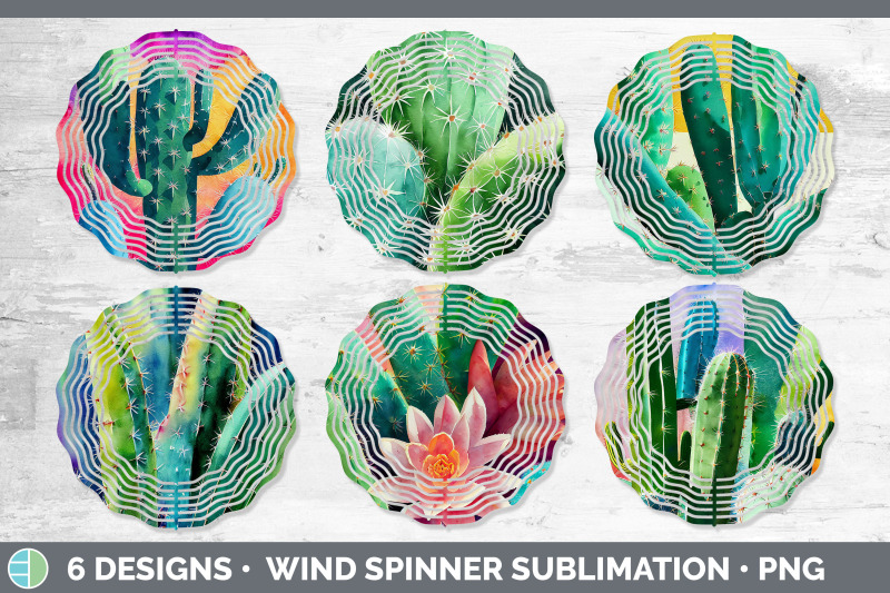 cactus-painted-wind-spinner-sublimation-designs-bundle