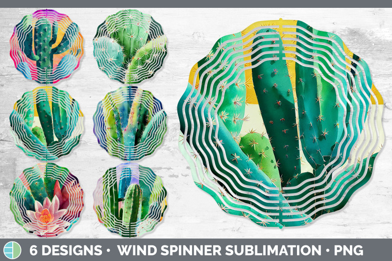 cactus-painted-wind-spinner-sublimation-designs-bundle