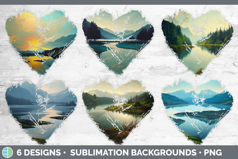 lake-heart-distressed-clipart-sublimation-designs