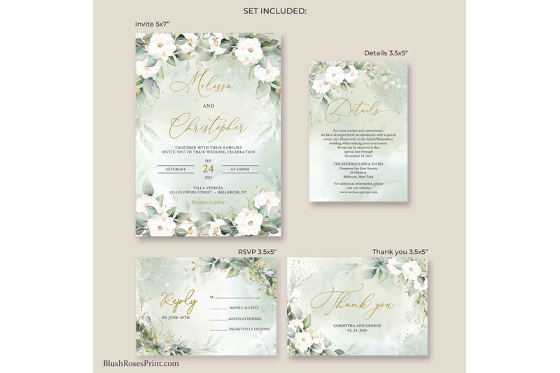 boemian-watercolor-greenery-and-white-roses-wedding-suite-editable-psd
