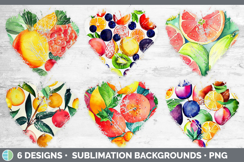 fruit-heart-distressed-clipart-sublimation-designs