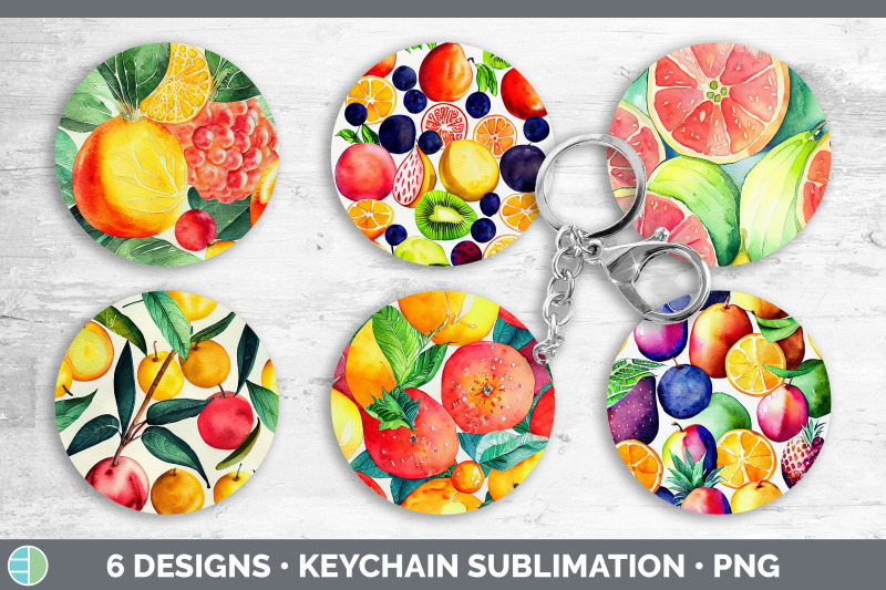 fruit-keychain-bundle-keyring-sublimation-designs