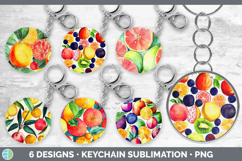 fruit-keychain-bundle-keyring-sublimation-designs