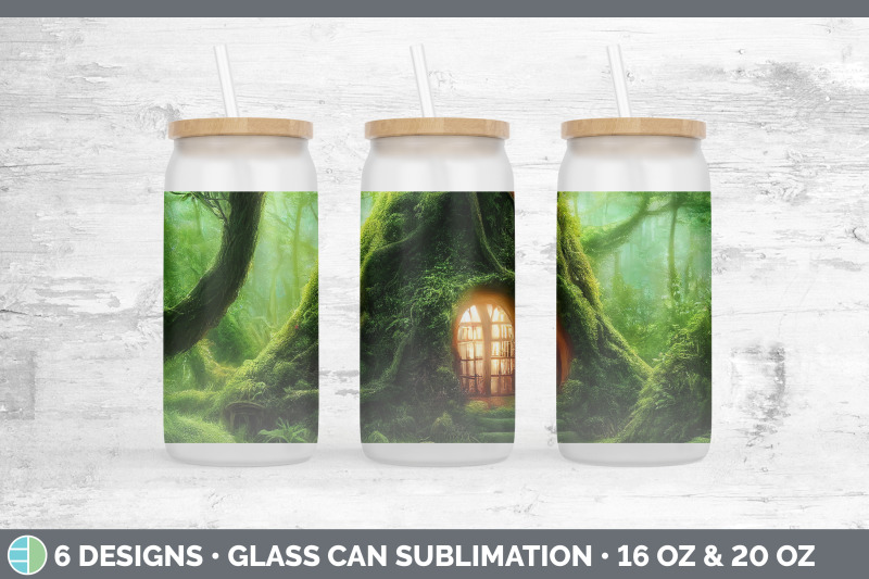 tree-house-glass-can-sublimation-beer-mason-jar