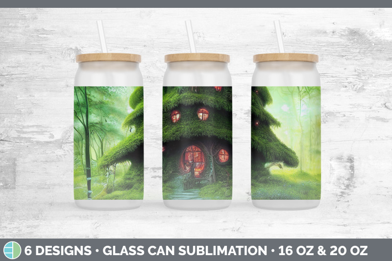 tree-house-glass-can-sublimation-beer-mason-jar