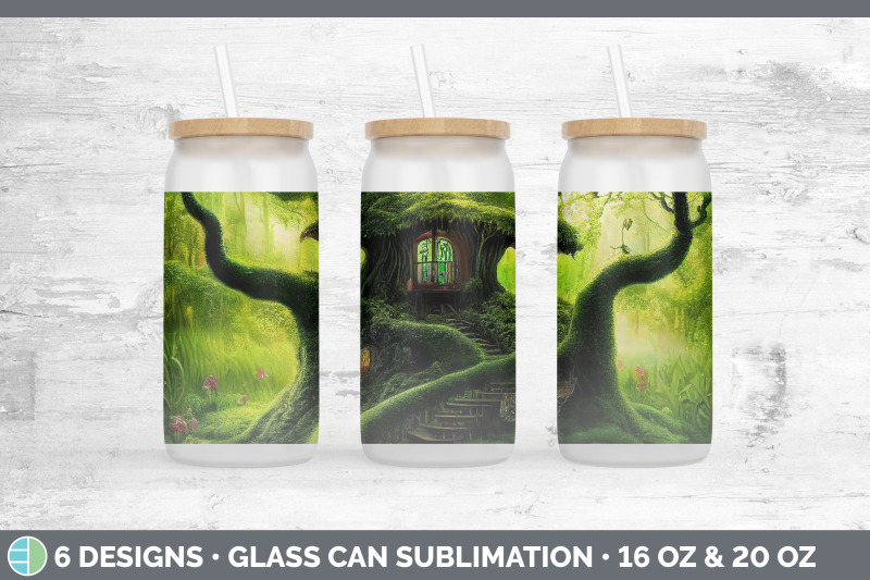 tree-house-glass-can-sublimation-beer-mason-jar