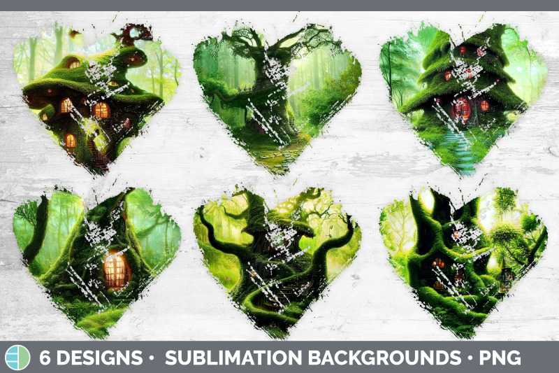 tree-house-heart-distressed-clipart-sublimation-designs